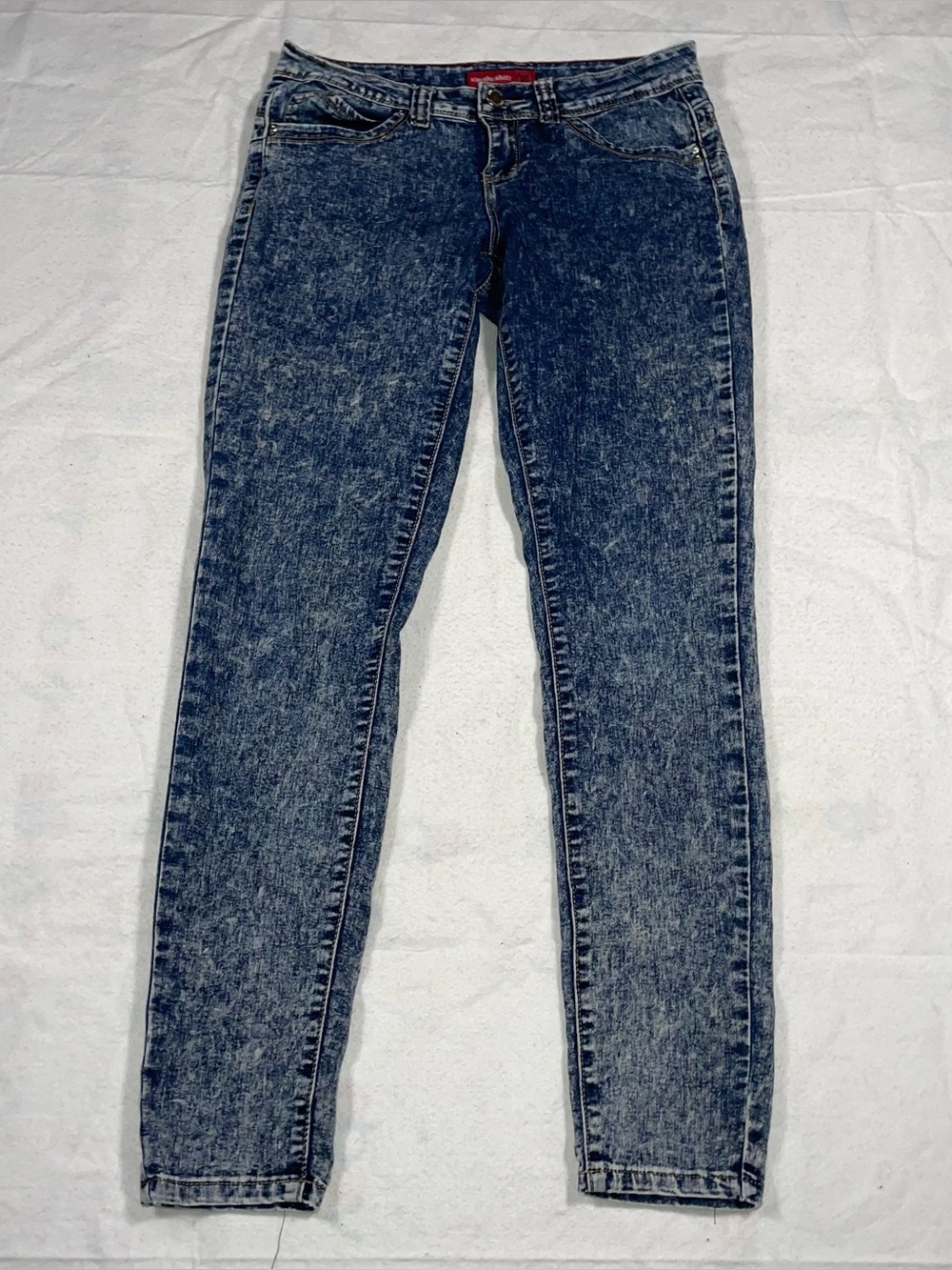 YMI Wannabettabutt 9 Acid Wash Skinny Jeans Cotton Blend Classic